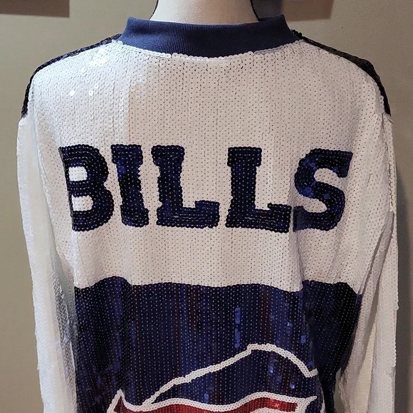 Buffalo Bills Football Sequin Jacket - Picture 3 of 13